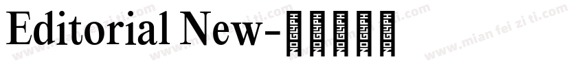 Editorial New字体转换